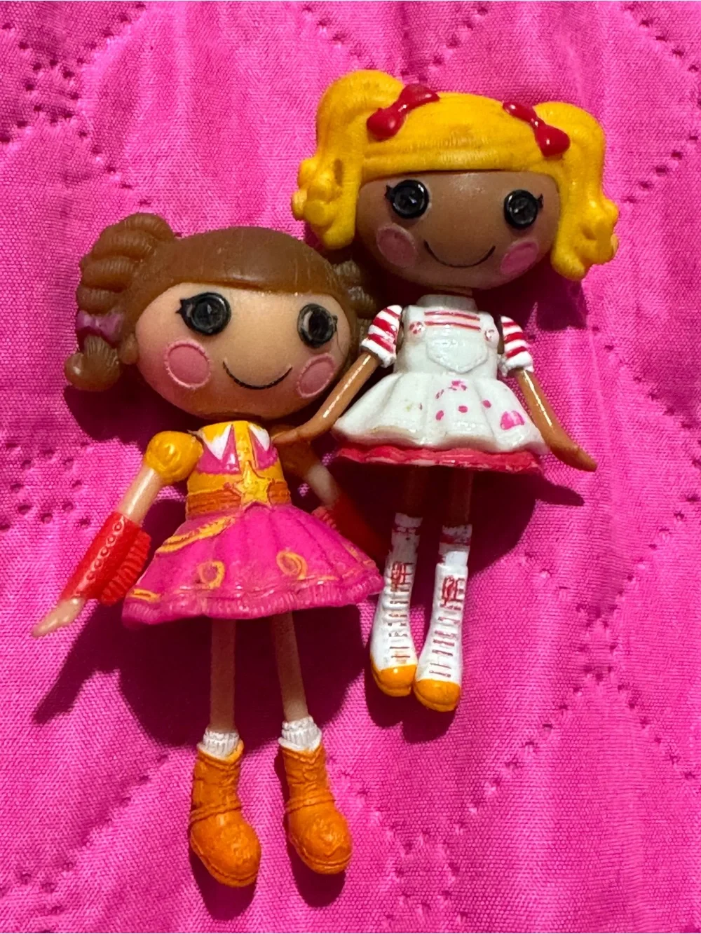 Mini Collectible Doll Pair - Pink & Yellow Fashion Dolls